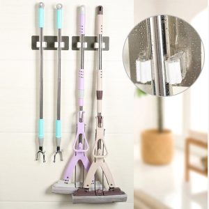Organizer Holder Brush Broom Hanger Storage Rack Kitchen Tool